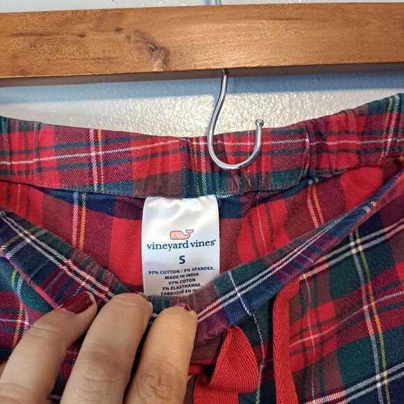 Vineyard Vines Small Mens Plaid‎ Lounge Pants Red Green Holiday Christmas - Picture 5 of 9